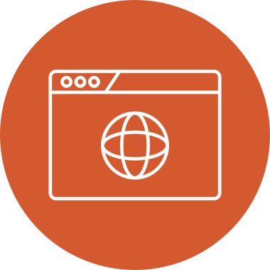 Web Sitesi Satır Çemberi Simgesi