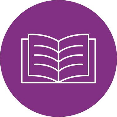 Kitap Okuma Satırı Çemberi Simgesi