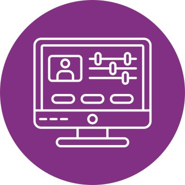 Grafik Düzenleyici Satır Çemberi Simgesi
