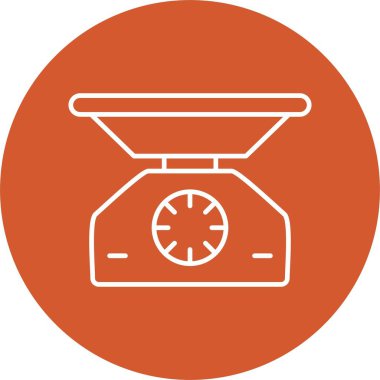 Ağırlık Ölçekleme Satırı Çemberi Simgesi