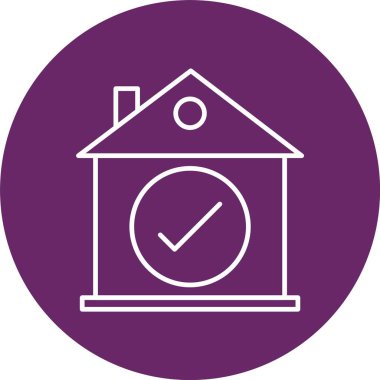 Ev Seçim Satırı Çemberi Simgesi