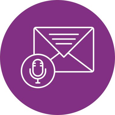 Sesli Mesaj Satırı Çemberi Simgesi