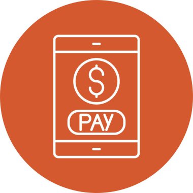 Mobil Ödeme Satırı Çemberi Simgesi