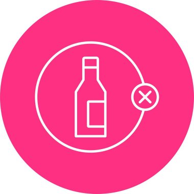 Alkol Satırı Çemberi Yok Simgesi