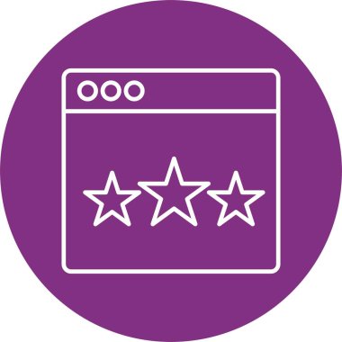 Web Sınıflandırma Satırı Çemberi Simgesi