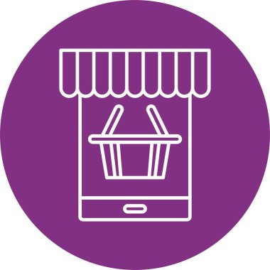 Çevrimiçi Çember Alışveriş Hattı Çemberi Simgesi