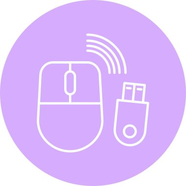 Kablosuz Fare Çizgisi Çemberi Simgesi