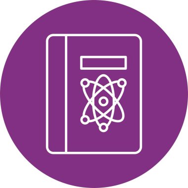 Bilim Kitabı Satırı Çemberi Simgesi