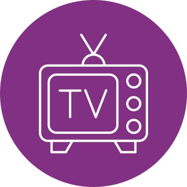 Tv Satır Çemberi Simgesi