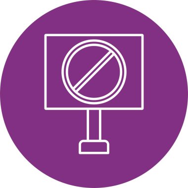 Yasak İmza Satırı Çemberi Simgesi