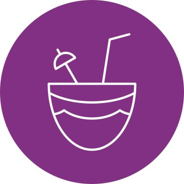 Hindistan cevizi Çizgisi Çemberi Simgesi