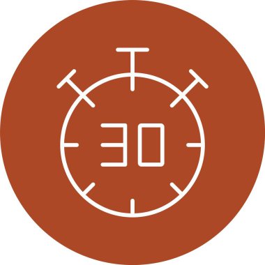 Yarım Zaman Çizgisi Çemberi Simgesi