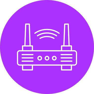 Wifi Yönlendirici Satır Çemberi Simgesi