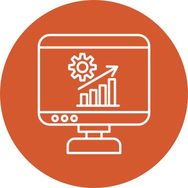 Büyüme Çizgisi Çemberi Simgesi