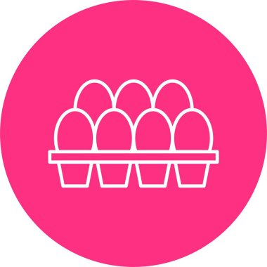 Yumurta Tablası Satırı Çemberi Simgesi