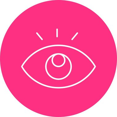 Optik Çizgisi Çemberi Simgesi