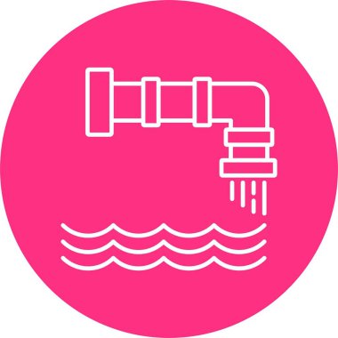 Su Kirliliği Hattı Çemberi Simgesi