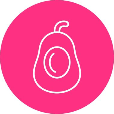 Avokado Çizgisi Çemberi Simgesi