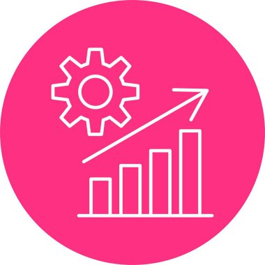 Büyüme Çizgisi Çemberi Simgesi