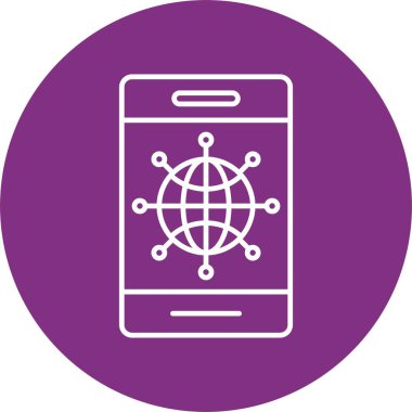 İnternet Satırı Çemberi Simgesi