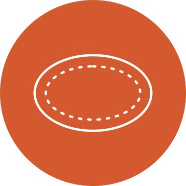 Oval Satır Çemberi Simgesi
