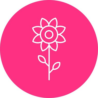 Ayçiçeği Çizgisi Çemberi Simgesi