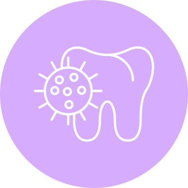 Bakteri Çizgisi Çemberi Simgesi