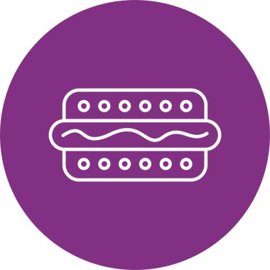 Hot Dog Line Çemberi Simgesi