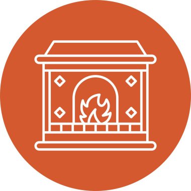 Şömine Satırı Çemberi Simgesi