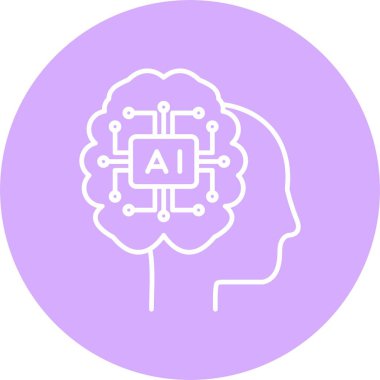 Yapay Zeka Satırı Çemberi Simgesi