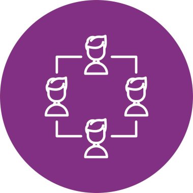 Takım Çalışması Satır Çemberi Simgesi