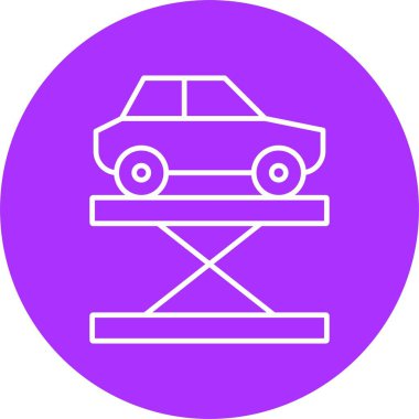 Araba Kaldırma Hattı Çemberi Simgesi