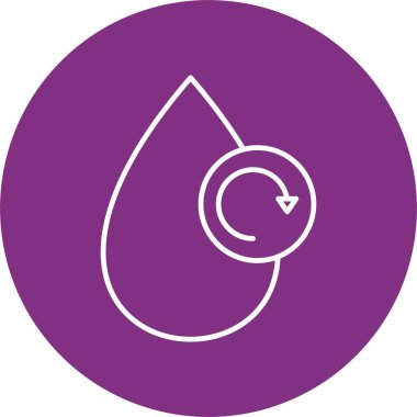 Su Geri Dönüşüm Hattı Çemberi Simgesi