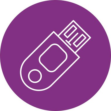 Pendrive Satır Çemberi Simgesi