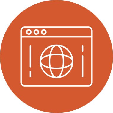 Web Sitesi Satır Çemberi Simgesi