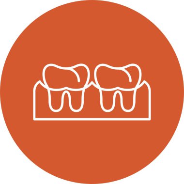 Dişeti İltihabı Çizgisi Çemberi Simgesi