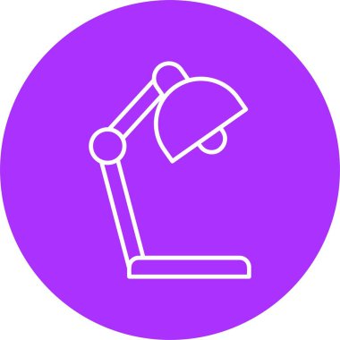 Masa Lambası Satırı Çemberi Simgesi