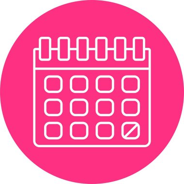 Takvim Satırı Çemberi Simgesi