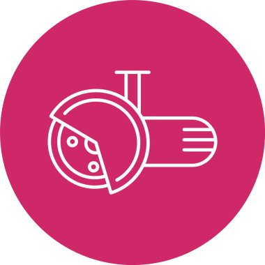 Açılı Öğütücü Satır Çemberi Simgesi