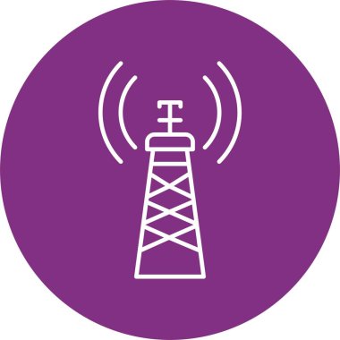 Sinyal Kulesi Satır Çemberi Simgesi