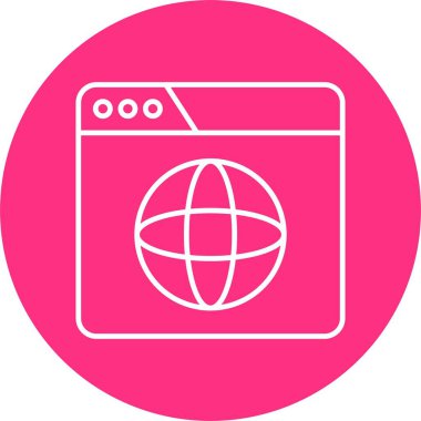 Web Sitesi Satır Çemberi Simgesi