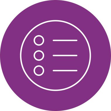 Seçenekler Satır Çemberi Simgesi