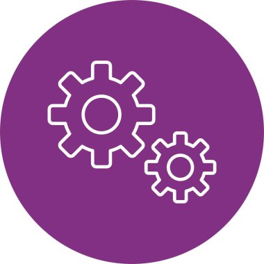 Vites Çizgisi Çemberi Simgesi