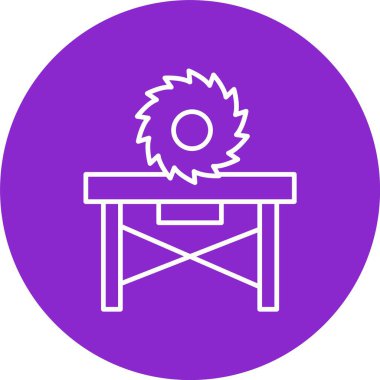 Dairesel Testere Çizgisi Çemberi Simgesi