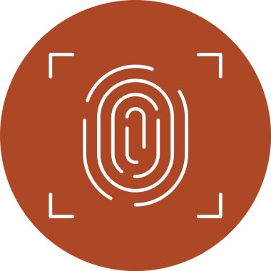 Parmak izi Satırı Çemberi Simgesi