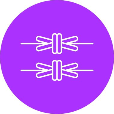 Dikenli Kablo Hattı Çemberi Simgesi