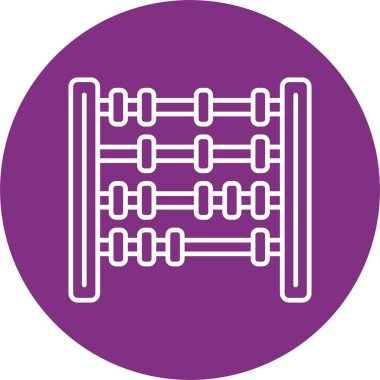 Abaküs Çizgisi Çemberi Simgesi