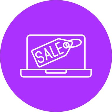 Laptop Satır Çemberi Simgesi