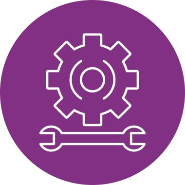 Vites Çizgisi Çemberi Simgesi