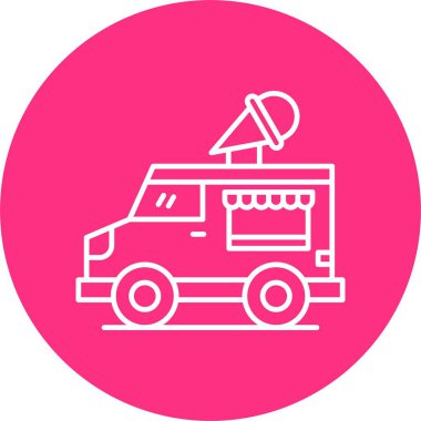 Icecream Van Satır Çemberi Simgesi